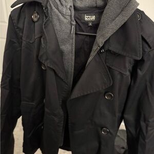 Izzue Collection Men's Black Linen Double Breast Short Jacket Size 4/S US